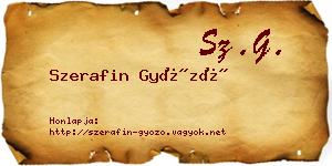 Szerafin Győző névjegykártya
